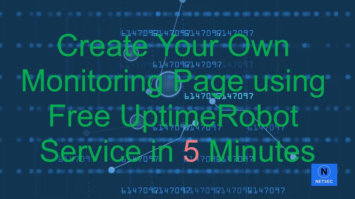 'Video thumbnail for Five Minutes Build Your Own Free Website Monitoring Site with UptimeRobot'