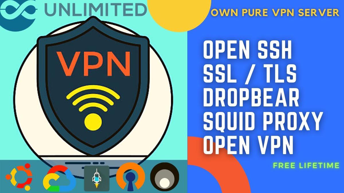 'Video thumbnail for Own Unlimited Free VPN Server Setup Ubuntu on Free VPS | SSH | SSL TLS | Squid Proxy | OpenVPN'